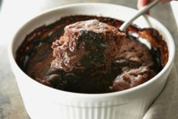 Mocha self-saucing pudding