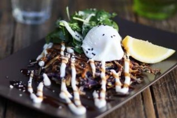The okonomiyaki breakfast.