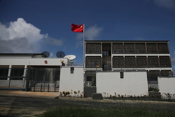 Part of the sprawling Chinese embassy in Port Vila.