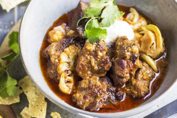 Great for leftovers ... Lamb shoulder curry with ginger and cauliflower.