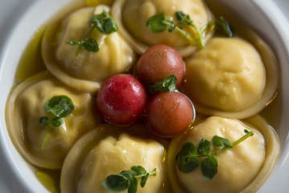 Go-to dish: Snapper and prawn ravioli.