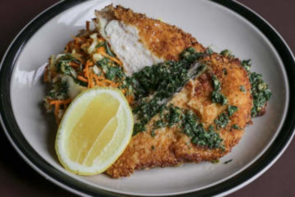 Chicken schnitzel at Marquis of Lorne, Fitzroy.