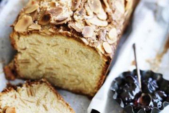 Toasted almond madeira cake.