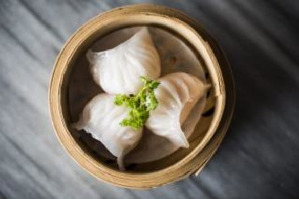 Delicate thin-skinned dumplings at Wai Bo.