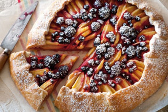 Rustic fruit tart.