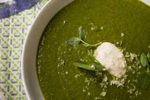 Spring pea soup.