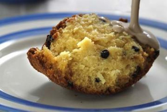 British classic: Spotted dick with earl grey custard.