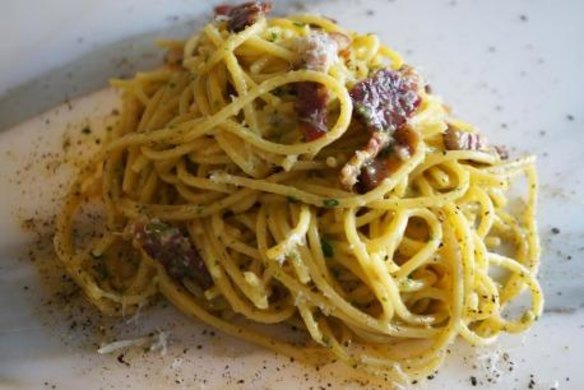 Egg yolks are what gives spaghetti carbonara its creaminess.
