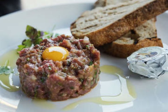 Steak tartare at Mistelle Wine Bar.