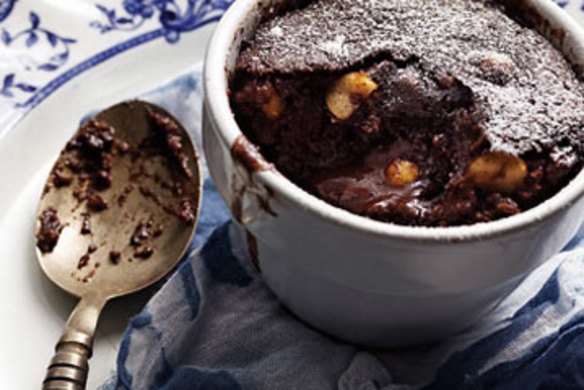 Choc-hazelnut pudding.