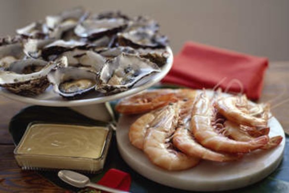 Oysters with truffle dressing