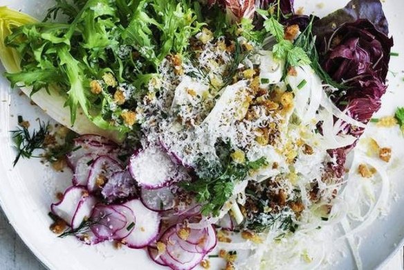 Savour the flavour: Radicchio salad with anchovy dressing.