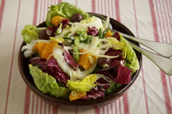 Cos and orange salad.