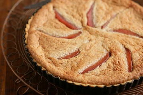 Quince frangipane tart.