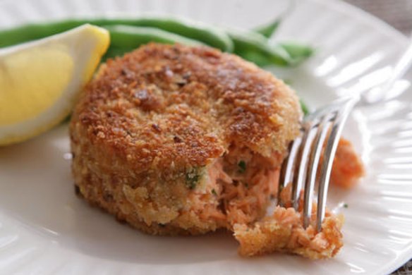 Salmon fish cakes.