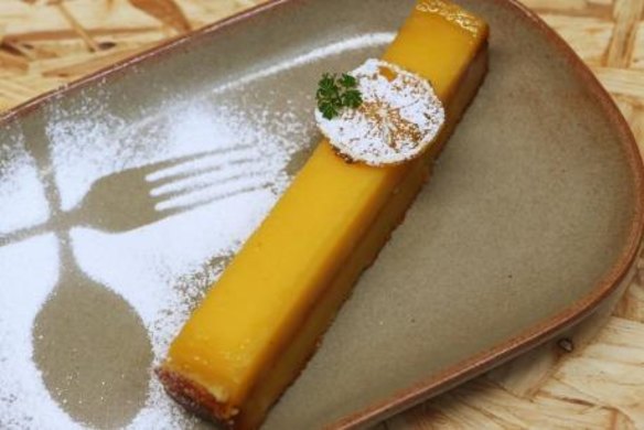 Lemon curd slice.