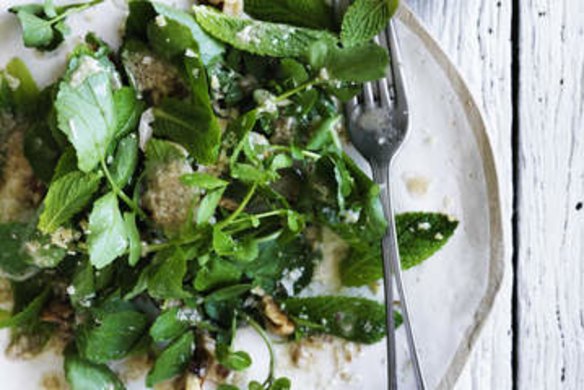 Walnut and watercress salad