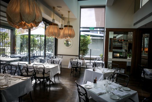 Bistro Guillaume at Crown complex. Dishes: roast chicken and/or souffle with roquefort sauce. 28 May 2015. The Age M mag. Photo: Eddie Jim.