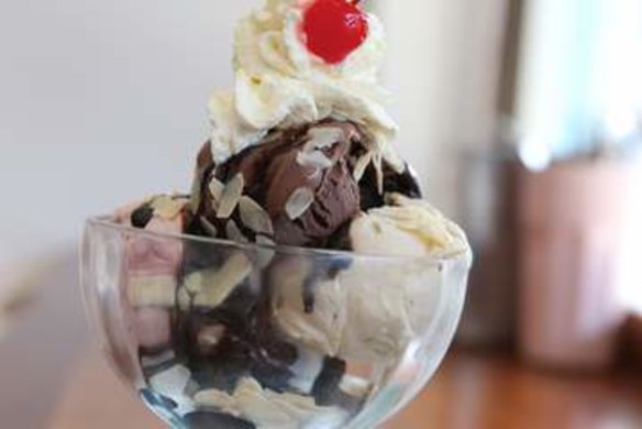 Chocolate fudge sundae.