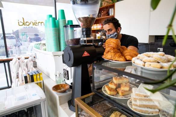 New member of Parramatta's cafe scene: Toufick Chami at his venue Meraki Merchants.