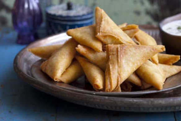 Vegetable samosas.