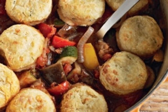 Ratatouille with Cheddar Dumplings