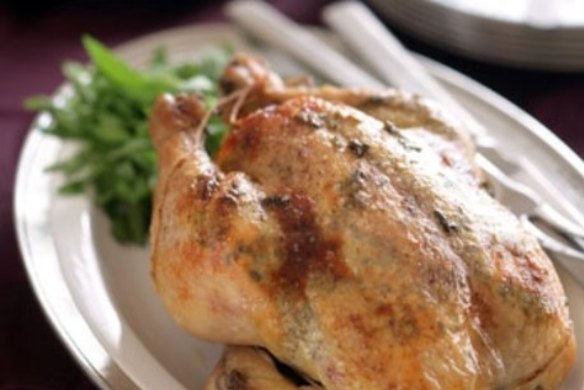 Mustard and tarragon roasted chicken