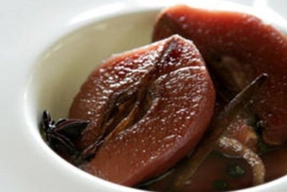 Slow-baked quince with honey yoghurt