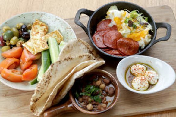 The hearty Lebanese breakfast.