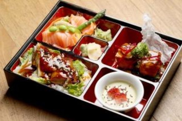The bento box served at  Ebisu Kitchen Japanese restaurant in Elwood.