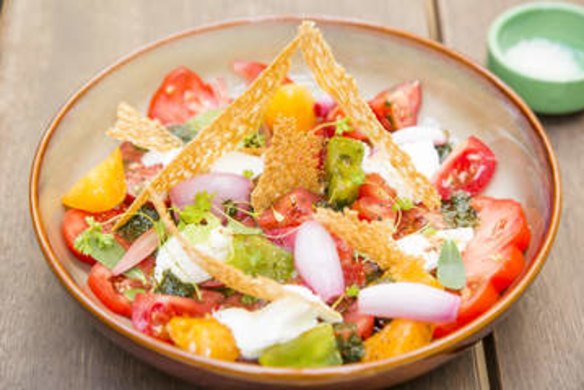 Tomato salad at One Ford Street in Balmain.