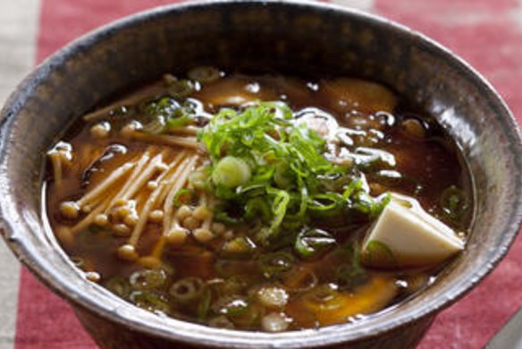 Spicy tofu soup.