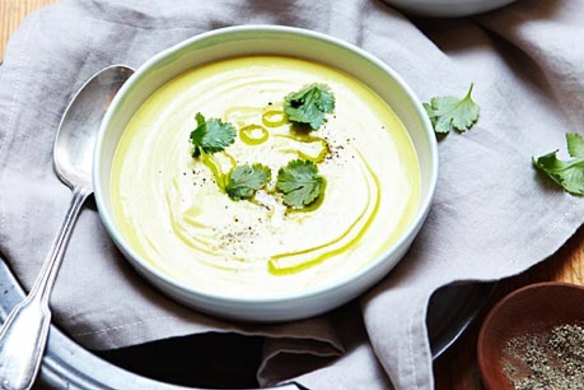 Food. Luke Mangan's curried parsnip soup. SHD SUNDAY LIFE Picture by VANESSA LEVIS  SLIFE120708