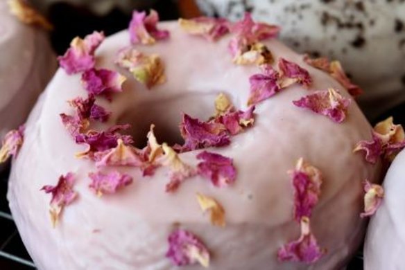 Home-made glazed doughnuts.