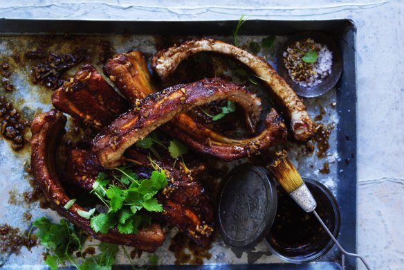 Spiced pork spare ribs.