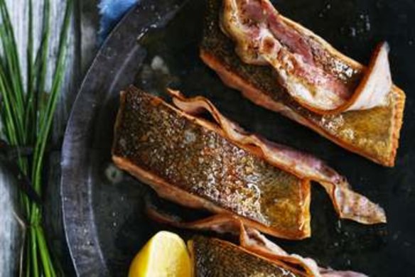 Ocean trout with smoked Bacon, neil perry, william meppem