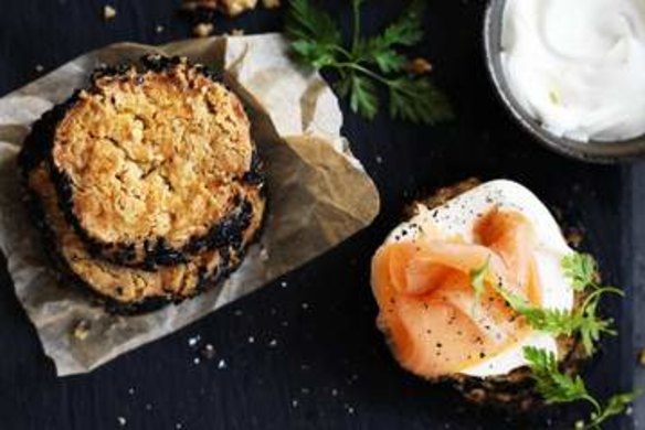 Five-spice sesame biscuits.