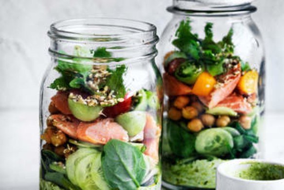 Salad in a jar.