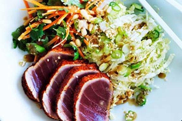 Neil Perry's seared tuna salad with sesame dressing.