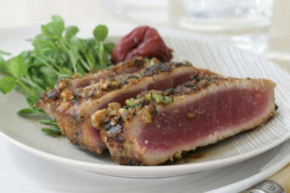 Wasabi pea crusted tuna.