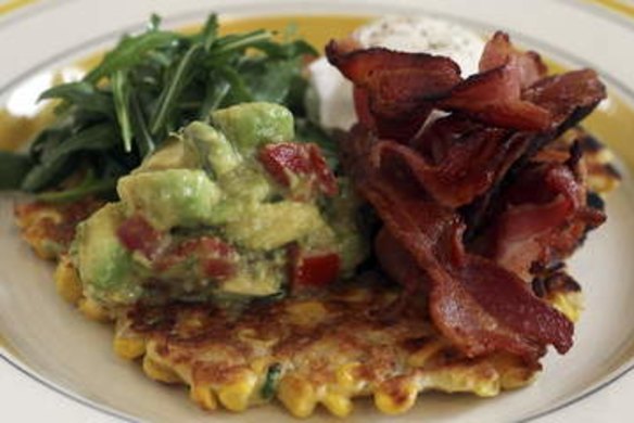Sweet corn fritters are a delight.