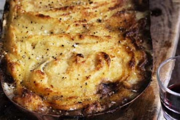 This golden shepherd's pie can be made with lamb or beef.