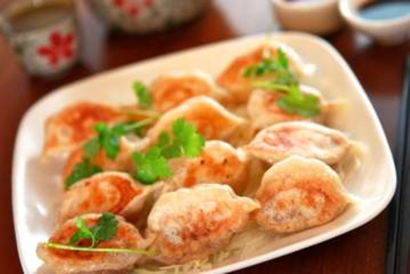 Pork and prawn dumplings.