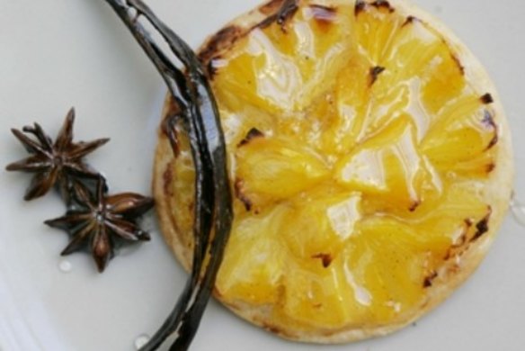 Pineapple tart and star anise glaze