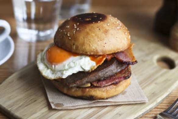 The breakfast bun at Rudimentary Cafe. 16?18 Leeds Street, Footscray  Epicue. Picture Anu Kumar  7 May 2015 Under $30