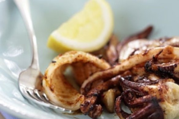 Grilled calamari