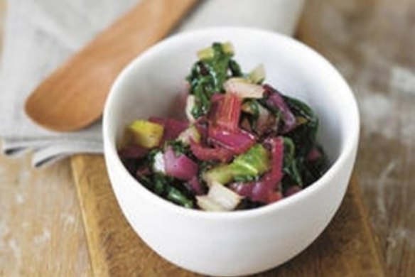 Pickled rainbow chard