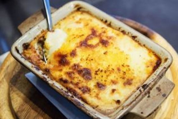 The moussaka is rich and fragrant.