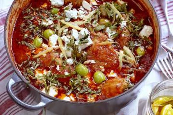 Chicken and preserved lemons.