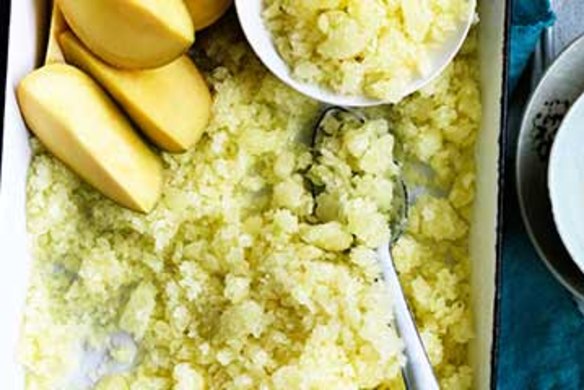 Pineapple and lime granita.